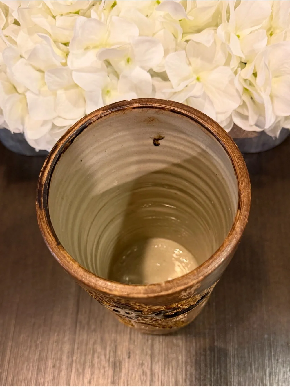 Vintage Hand Carved Chinese Clay Dragon Vase Tang Dynasty Poem Relief Potter